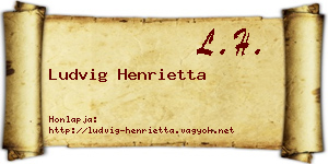 Ludvig Henrietta névjegykártya
