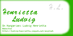 henrietta ludvig business card